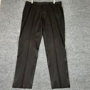Calvin Klein Dress Pants Mens 36x32 (37x30.5) Black Flat Front Mid Rise‎ Adult